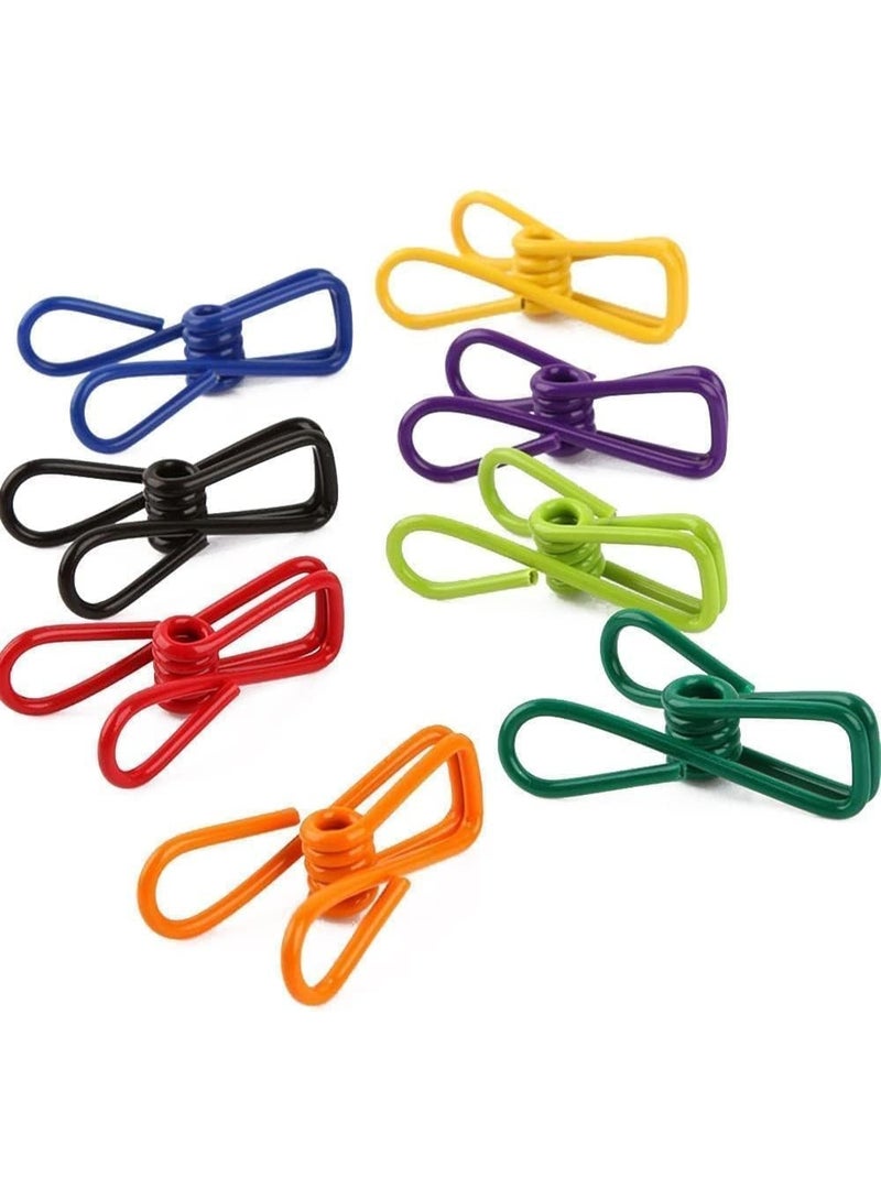 Small, multi-colored metal clips — strong and durable for organizing papers, files, and everyday use at home and the office; suitable for all tasks and in cheerful colors - 12 pieces - Image 2