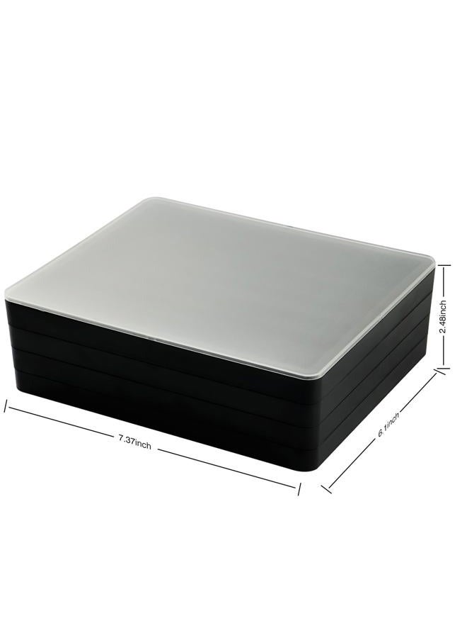 Hyekit Keycaps Storage Box, 4th Floor PBT Dustproof Display Case, 252 Keys Visible Top Cover Keycaps Collection Box for Cherry MOA XDA SA OEM MSA DSA Mao Profile Mechanical Keyboard Keycap (Black) - Image 2