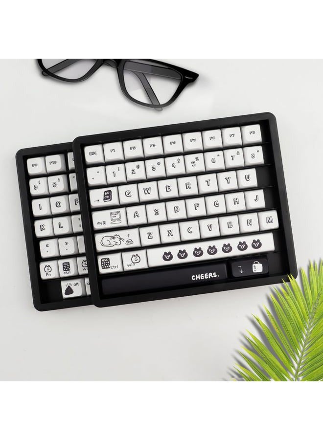 Hyekit Keycaps Storage Box, 4th Floor PBT Dustproof Display Case, 252 Keys Visible Top Cover Keycaps Collection Box for Cherry MOA XDA SA OEM MSA DSA Mao Profile Mechanical Keyboard Keycap (Black) - Image 4