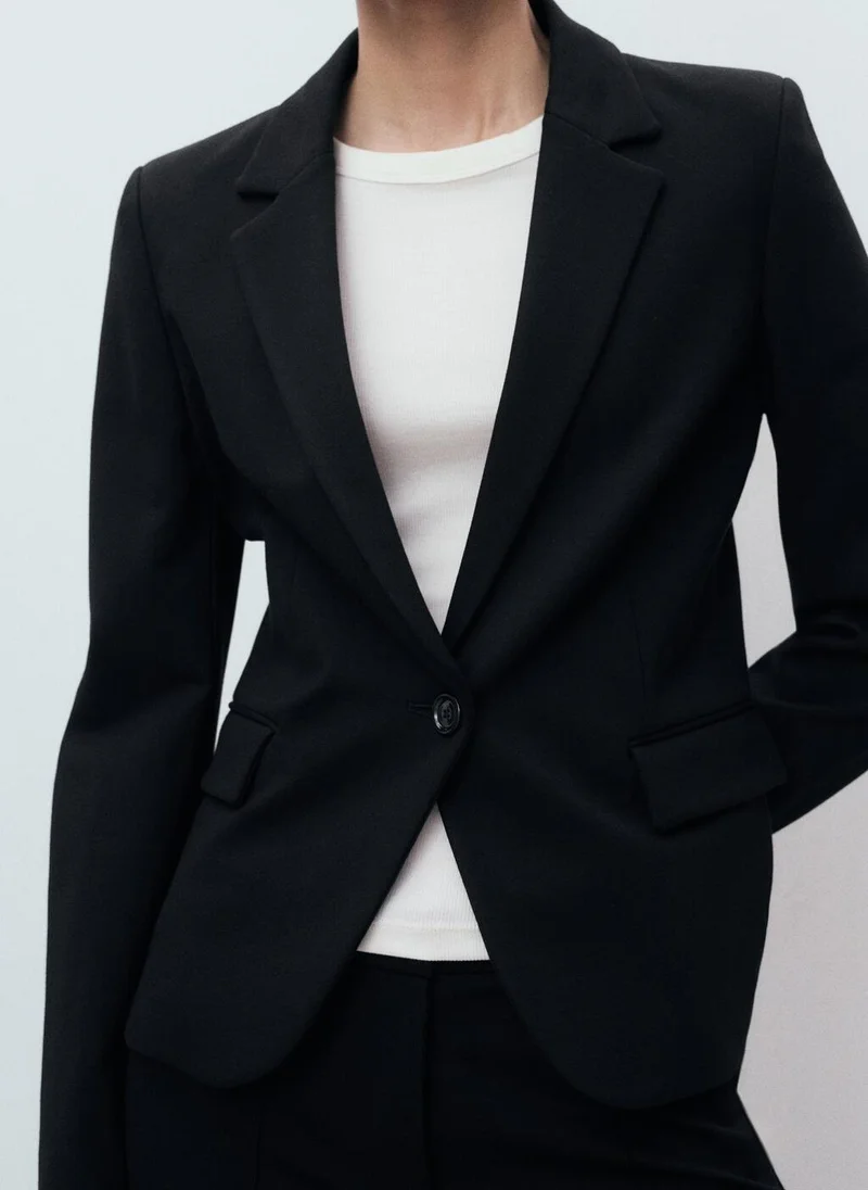 MANGO Fitted suit jacket