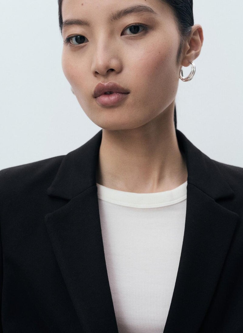 MANGO Fitted suit jacket - Image 4