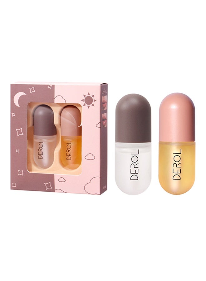 ديرول مجموعة ممتلئة الشفاه ، سيروم طبيعي للشفاه والعناية بالشفاه ، قناع الشفاه ، ملمع الشفاه ، محسن الشفاه للامتلاء ، حشو الشفاه ، لإنشاء شفاه ممتلئة الجسم ، تقليل الخطوط الدقيقة والترطيب ، زيادة مرونة الشفاه (5.5 مل * 2) - Image 1