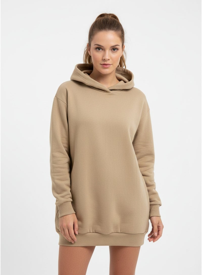 JANNAH هودي نسائي بيج بحجم كبير – سويت شيرت كاجوال من فليس ناعم - Image 1
