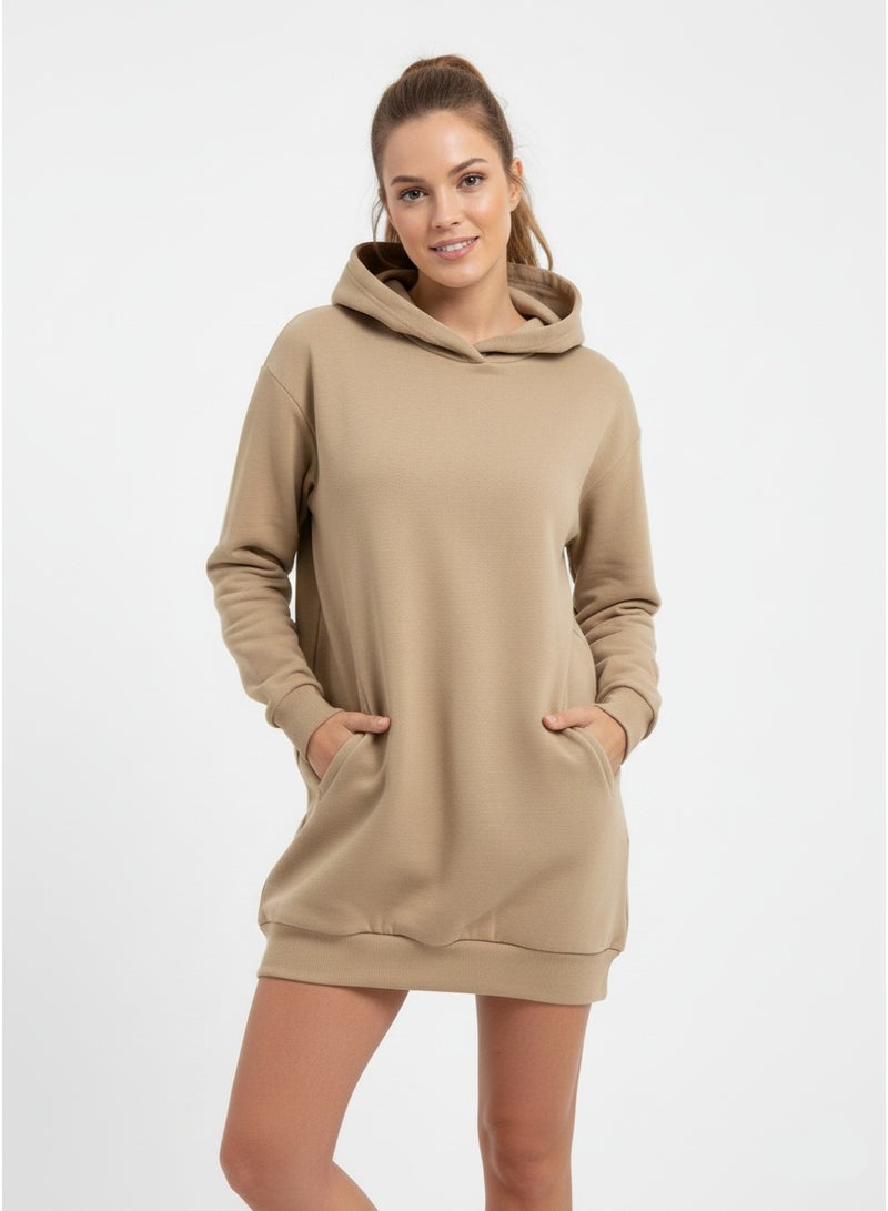 JANNAH هودي نسائي بيج بحجم كبير – سويت شيرت كاجوال من فليس ناعم - Image 3