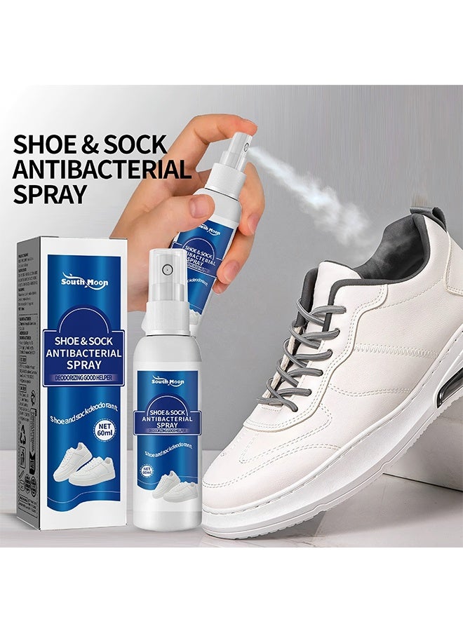 SOUTH MOON Natural Shoe Deodorizer Spray Refreshing Foot Spray Odor Remover Muti Purpose Foot Odor for Shoes Sneakers Boots Sandals Shoe Shock Antibacterial Spray Shoe And Socks Freshener - Image 1