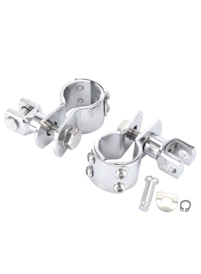 uxcell sourcing map Pair 25mm 32mm Engine Guard Clamp Mount Foot Pegs Pedal for Scooter - Image 2