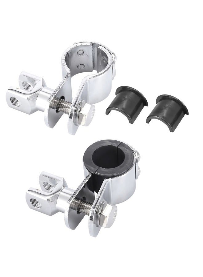 uxcell sourcing map Pair 25mm 32mm Engine Guard Clamp Mount Foot Pegs Pedal for Scooter - Image 3