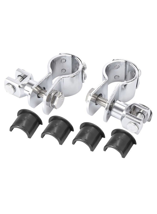 uxcell sourcing map Pair 25mm 32mm Engine Guard Clamp Mount Foot Pegs Pedal for Scooter - Image 1