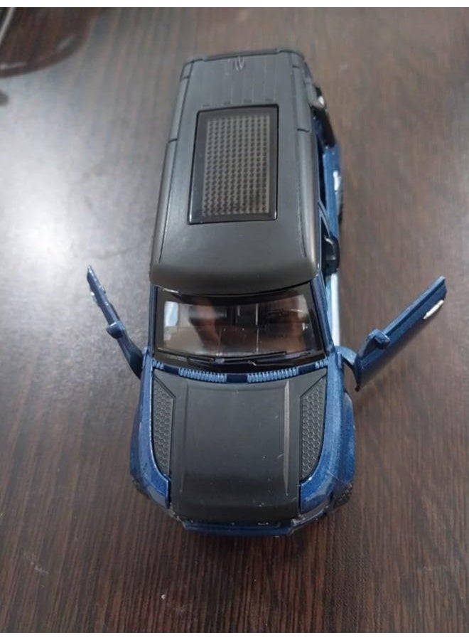 Land Rover Defender Die-cast Model with Opening Doors - Realistic Decorative Car Figurine - Blue & Grey. - Image 2