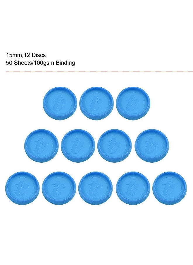 Generic - 12pcs DIY Disc Binding Ring T-type Mushroom Hole Loose Leaf Notebook Notepad Binder Fixing Disc Buckle 10mm/15mm/20mm/25mm for Travel Office Home School Students - Image 1