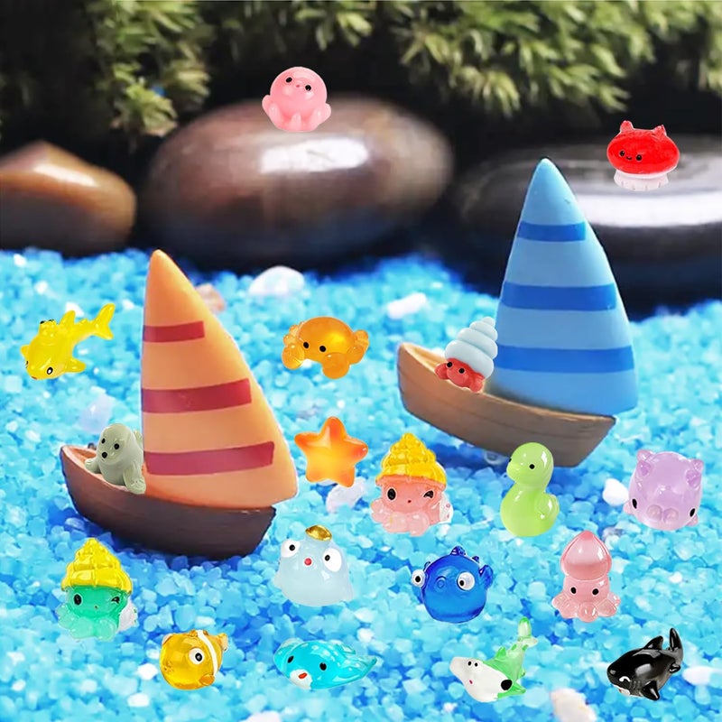 Erewa 36Pcs Ocean Mini Resin Animals Figures Colorful and Lifelike Tiny Marine Creatures Ornaments for Home Decor and Aquarium Decoration & Collectibles - Image 5