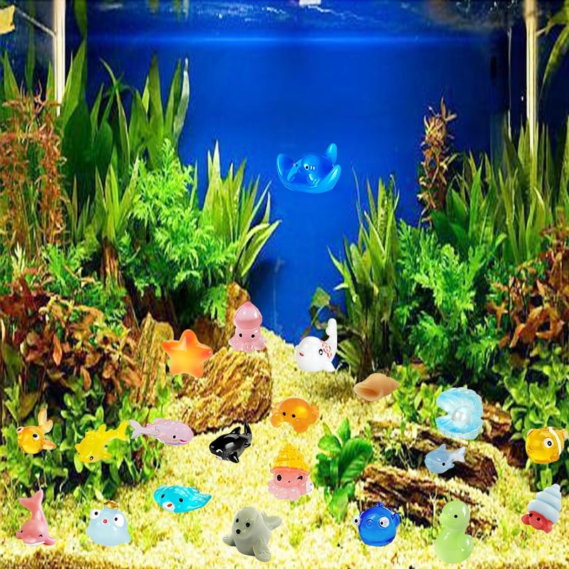 Erewa 36Pcs Ocean Mini Resin Animals Figures Colorful and Lifelike Tiny Marine Creatures Ornaments for Home Decor and Aquarium Decoration & Collectibles - Image 3