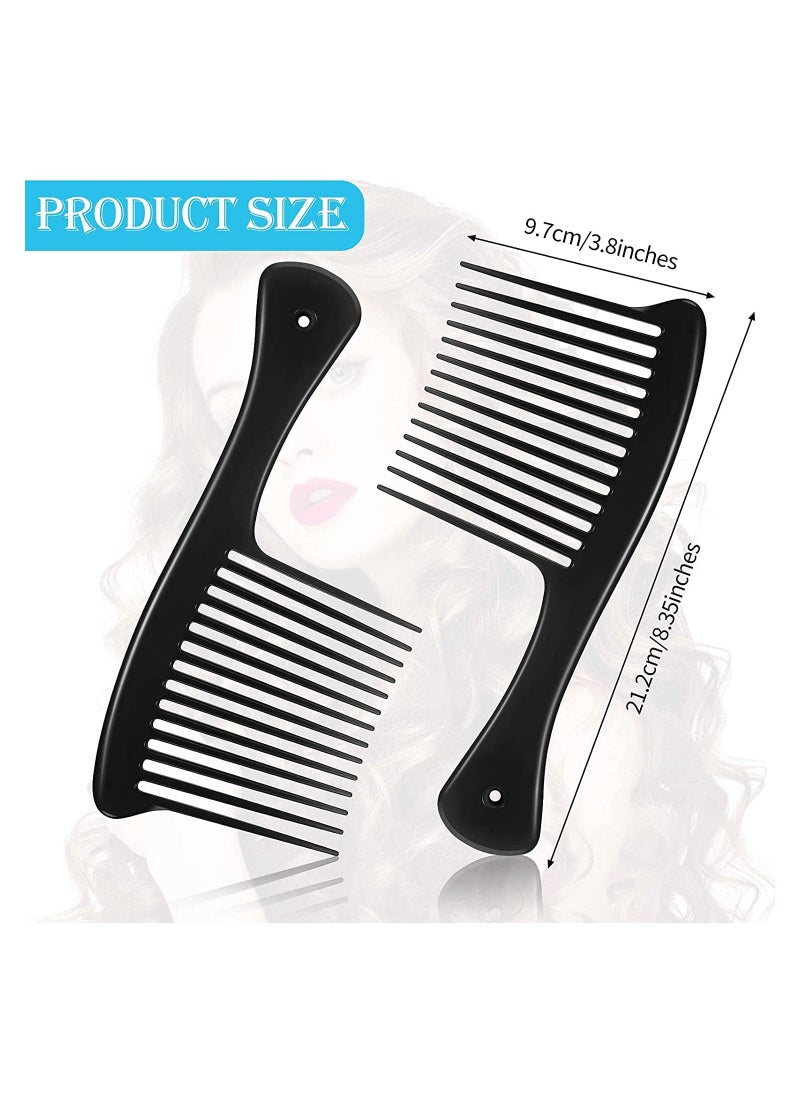 Y&D SYOSI Wide Tooth Comb Jumbo Rake Hair Detangler Salon Shampoo for Long and Curly Detangling Tools Three Color 6 Pieces  - Image 3