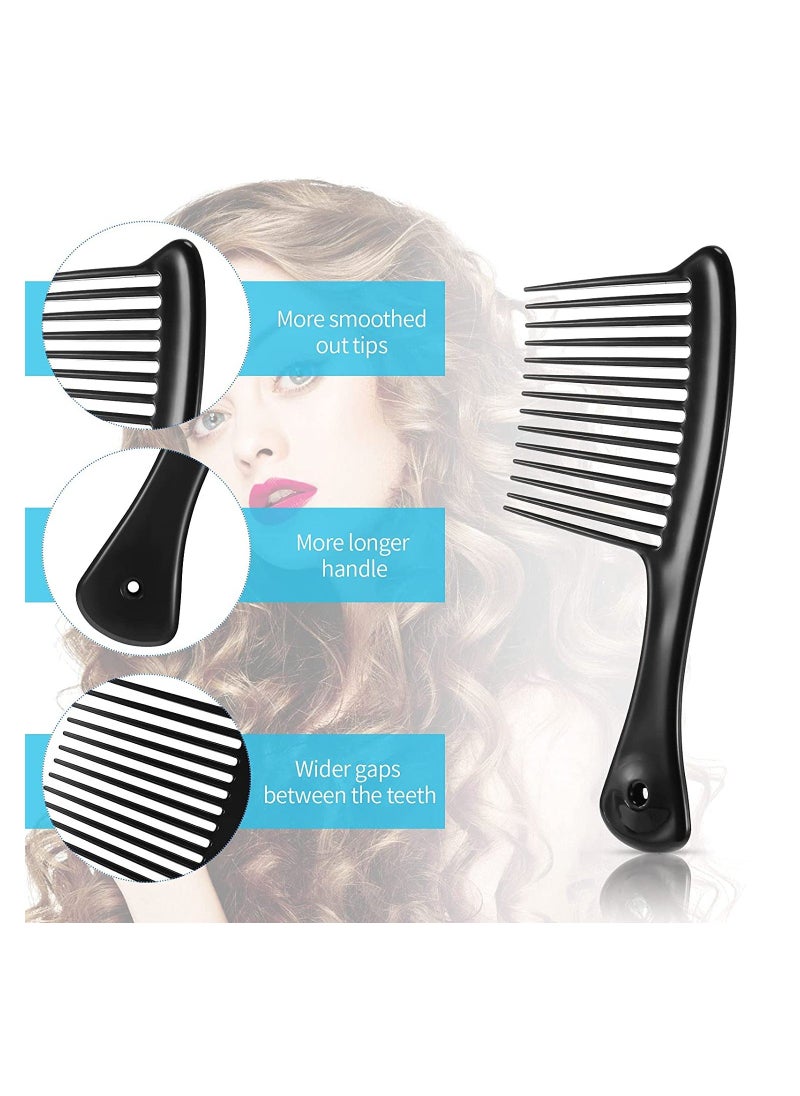 Y&D SYOSI Wide Tooth Comb Jumbo Rake Hair Detangler Salon Shampoo for Long and Curly Detangling Tools Three Color 6 Pieces  - Image 4