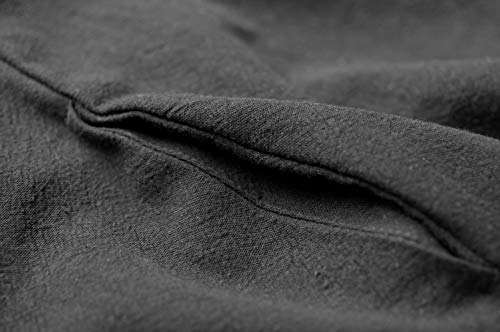 AOBBYBBS Soft Cotton Linen Apron Solid Color Halter Cross Bandage Aprons Japan Japanese Style X Shape Kitchen Cooking Clothes Gift for Women Chef Housewarming (Black) - Image 5