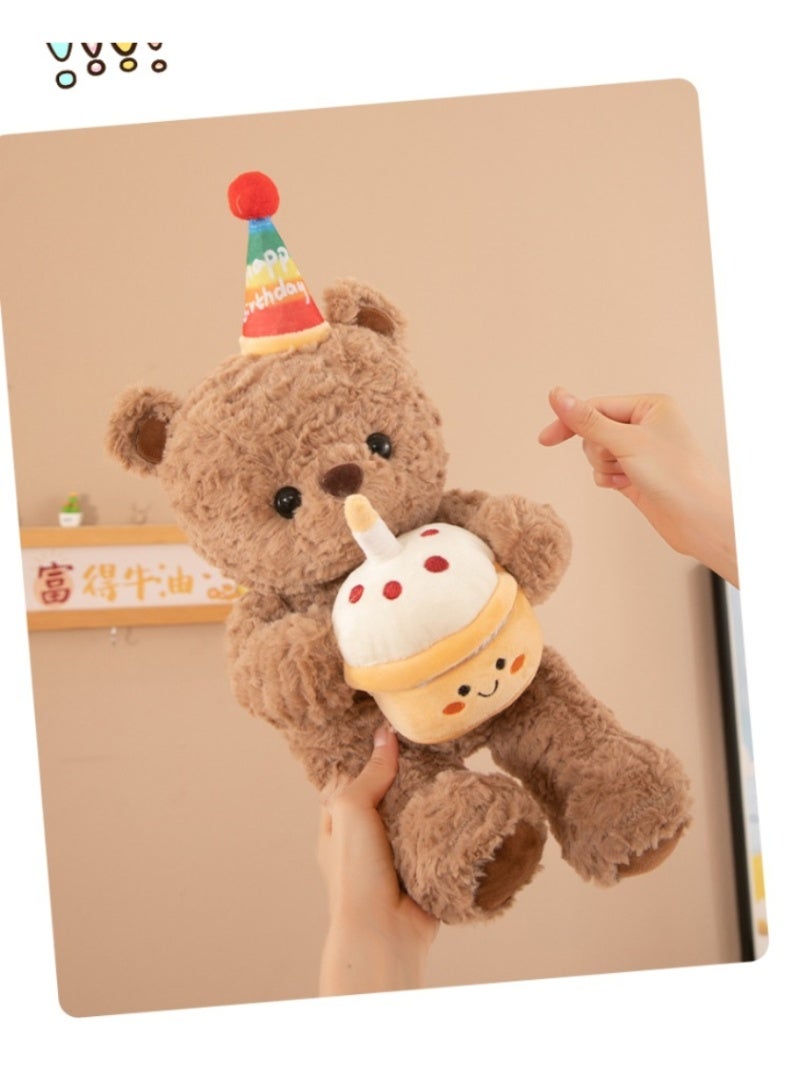 Yalla Pick Musical Teddy Bear, 40 cm Birthday Plush Toy with Light Up Candle, Sings Happy Birthday Song, Soft Stuffed Animal for Girls Boys Kids Party Gift - Image 5