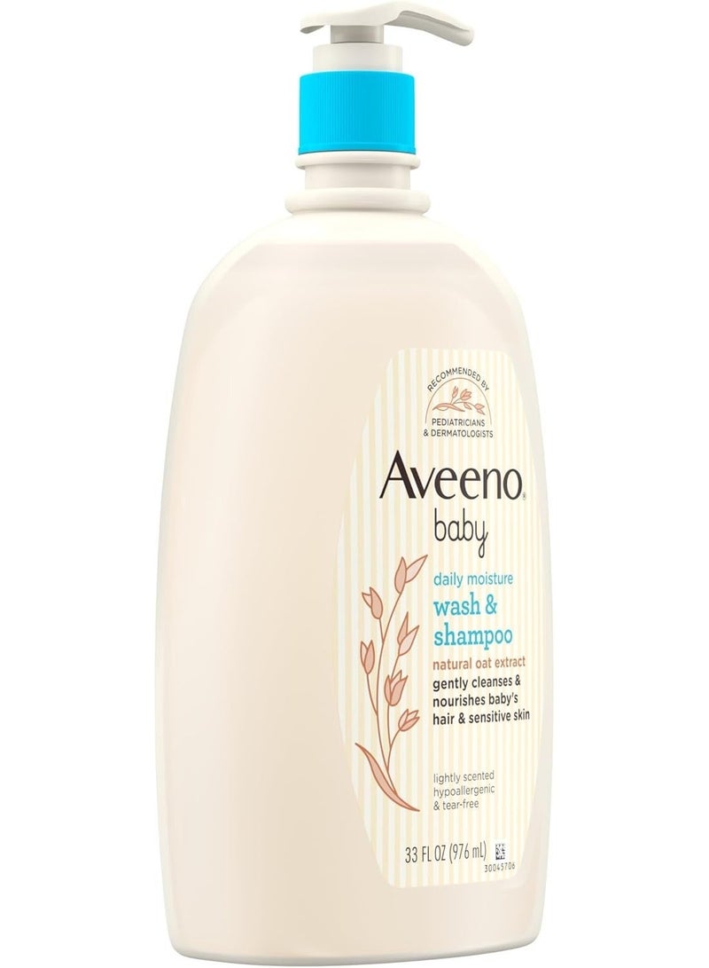 Aveeno baby Gentle Wash And Shampoo With Natural Oat Extract- 18 fl oz (532 ml) - Image 2