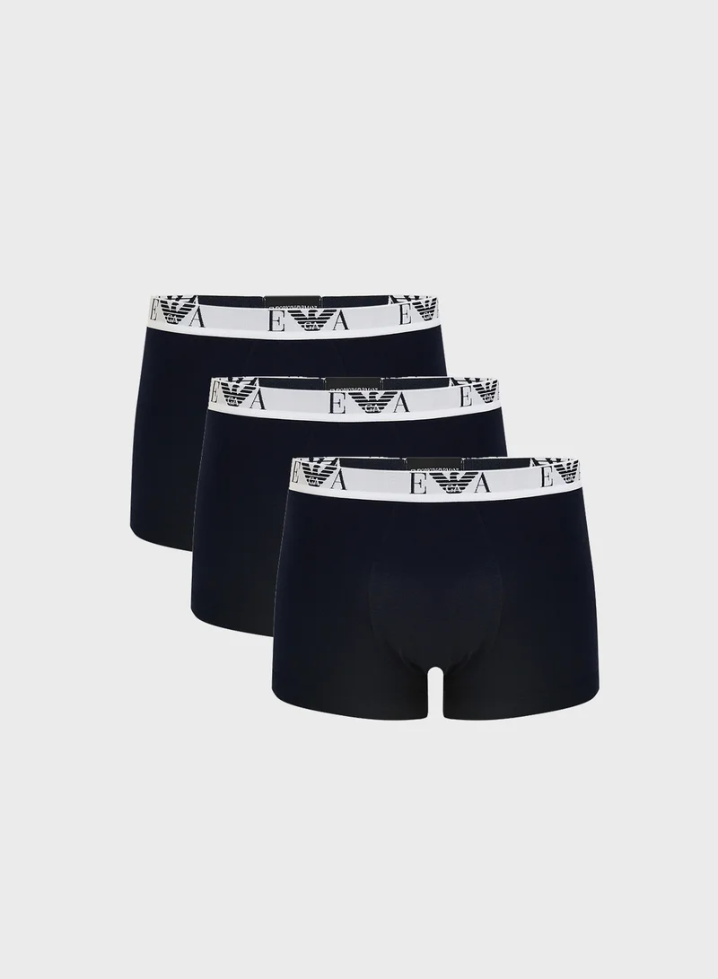 امبوريو ارماني 3 Pack Of Logo Boxers