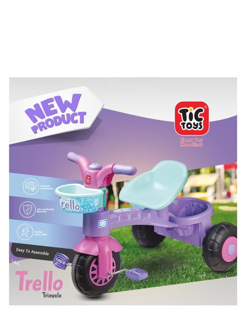 Tic Toys Kids Tricycle For Ages 2+ – Safe & Comfortable Design With Front Basket And Rear Trolley – By Tic Toys - Image 3