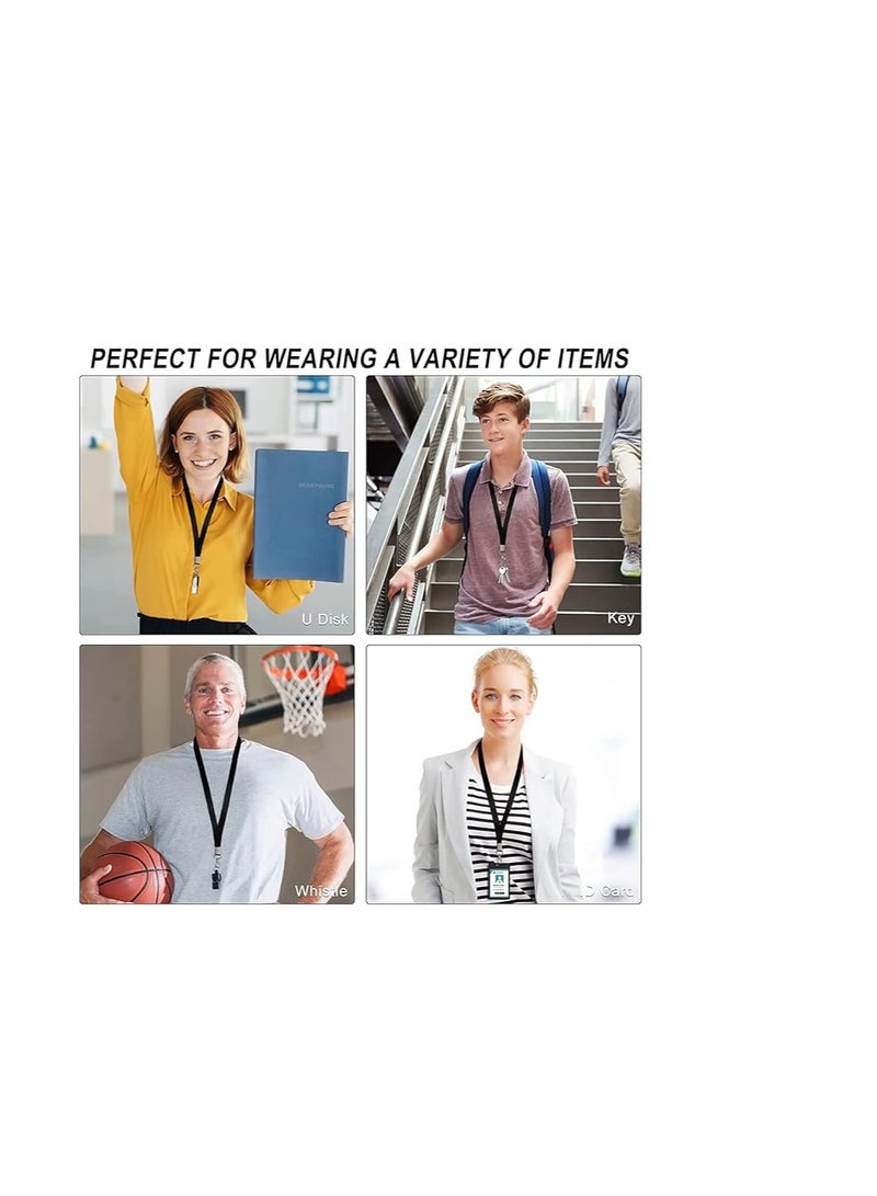 Terabyte Lanyard Neck Strap,50 pcs Nylon Lanyards for Id Badges Key Lanyard with Clip ID Neck Strap Lanyard,for Name Badge Holder,Id Card,Keys,Cell Mobile Phone BLACK COLOR - Image 4