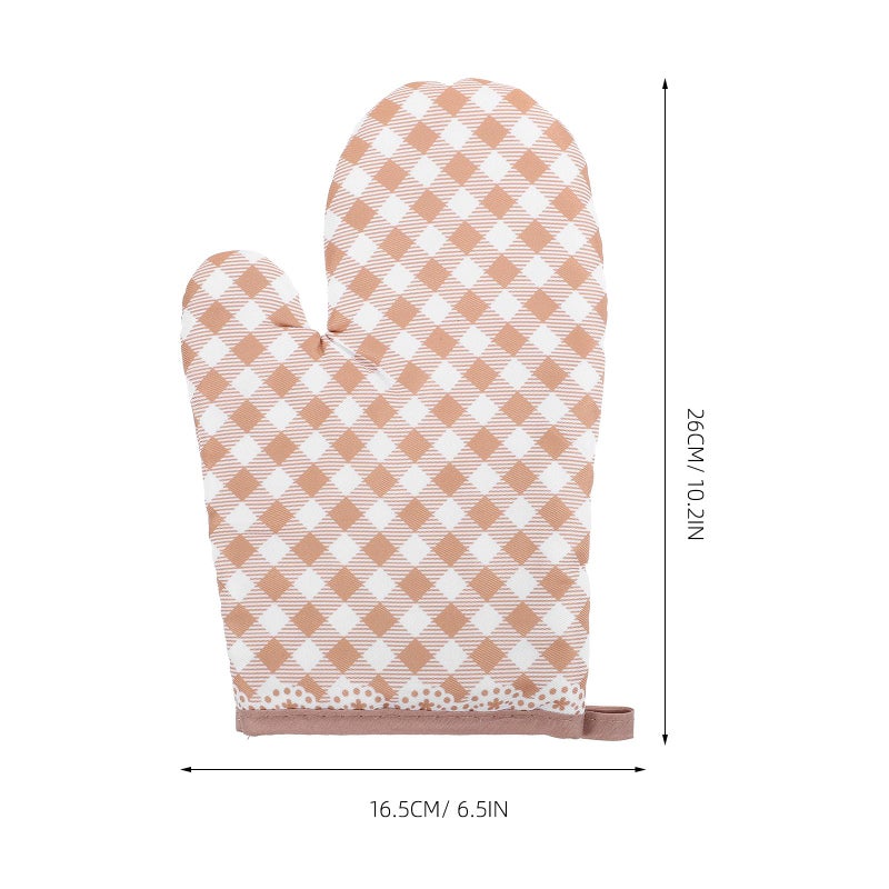Coffee Color Heat Resistant Quilted Oven Mitt For Baking Kitchen And Microwave Use - Image 3