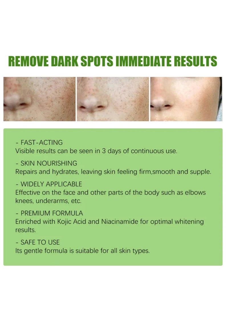 Jaysuing Color Control Green Cream Light Spots Breaks Down Melanin Removing Dark Spot Whitening and Freckle Removing Cream Moisturizing Cream Melasma Acne Skin Care Cream Dark Spot Corrector Cream 30g - Image 4