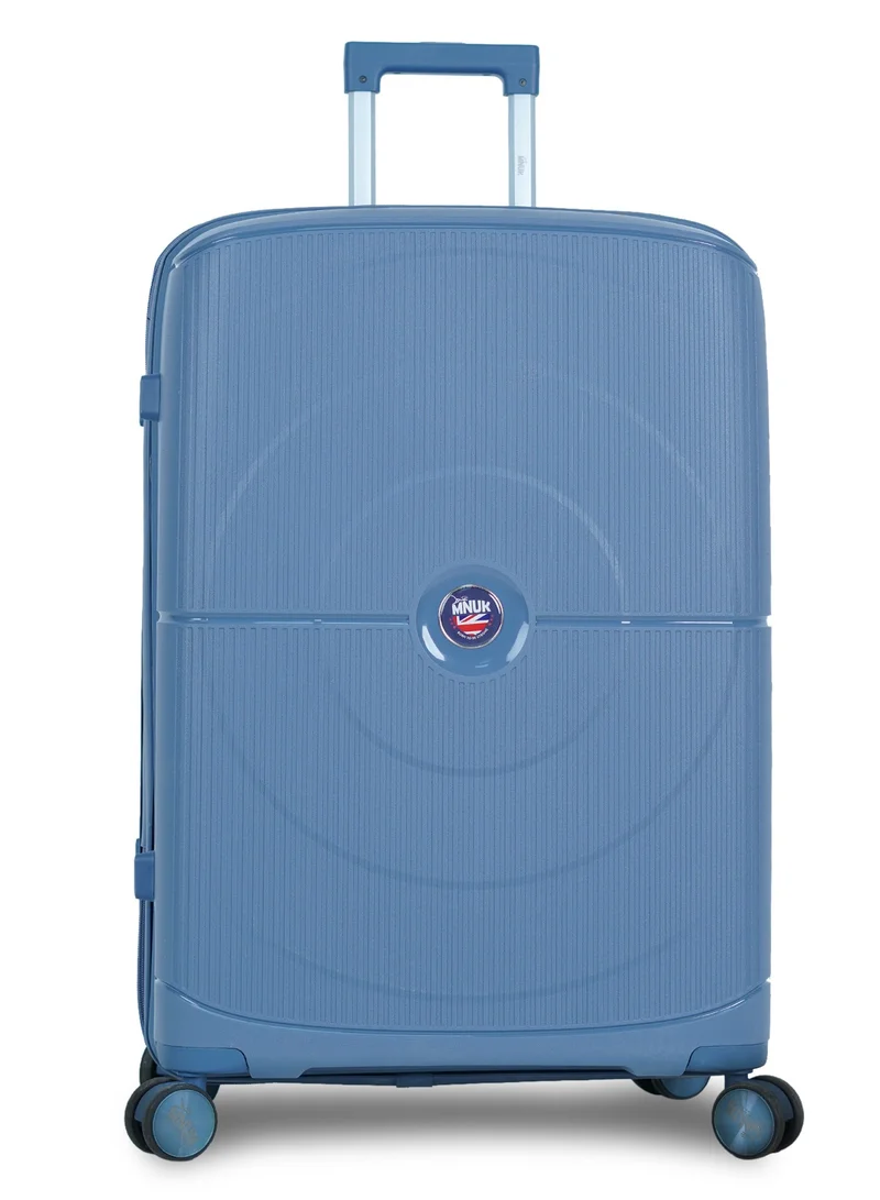 MNUK PREMIO 28inch Luggage| Polypropylene (PP) Hardside Luggage Trolley|Double 360° 4 Wheeler| Large-28 Inch|Blue