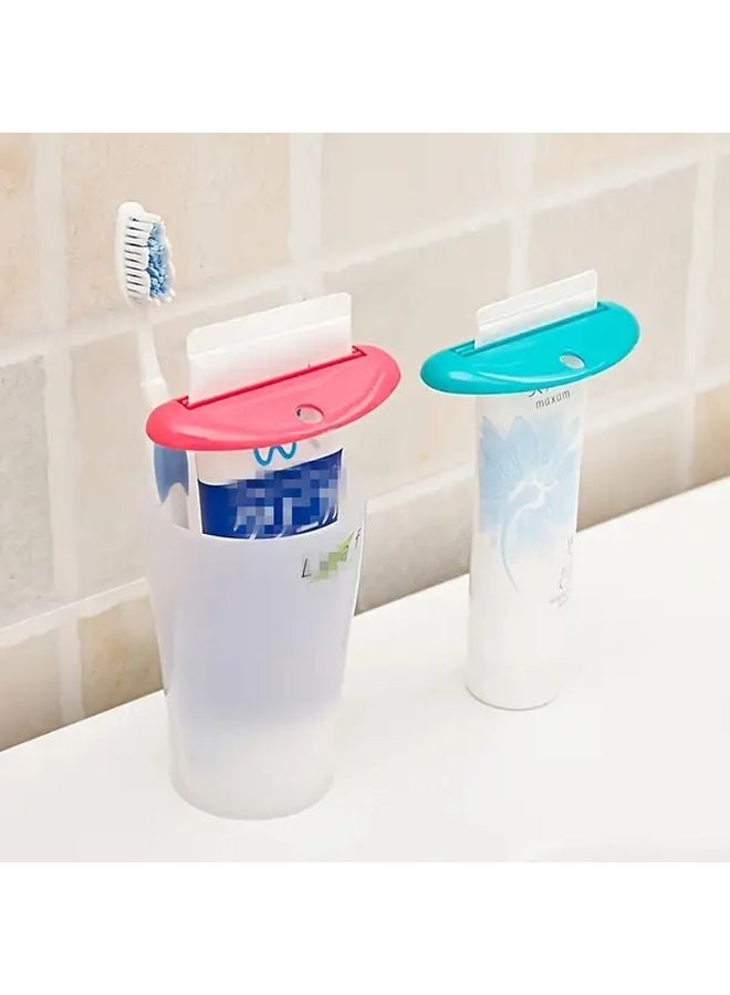 4 Pcs Easy Squeeze Toothpaste Dispenser Manual Plastic Bathroom Organizer - Image 5