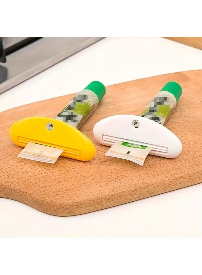 4 Pcs Easy Squeeze Toothpaste Dispenser Manual Plastic Bathroom Organizer - Image 2