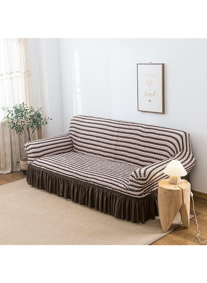 إيروريكس أغطية الأريكة، متينة وقابلة للغسل ومرنة للغاية وقابلة للتمدد، أغطية أريكة للوسائد 1 2 3، غطاء أريكة من الإسباندكس مع تنورة، واقي أثاث قابل للإزالة وقابل للغسل في الغسالة 190 230 سم - Image 2