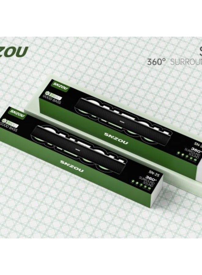 SNZOU Snzou SN-25 GOOD BASS-360 SURROUND SOUND  Supports flash -TF card - radio - Bluetooth - TYPE C- 1800MAH  - Image 3