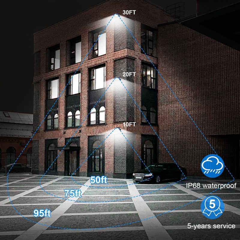 LEDMO 120W LED Barn Light Dusk to Dawn Adjustable Angle with Mountiong Arms 18000LM Outdoor Lighting Yard Light with Photocell 5000K Brightset IP65 Waterproof Security Flood Lights - Image 5