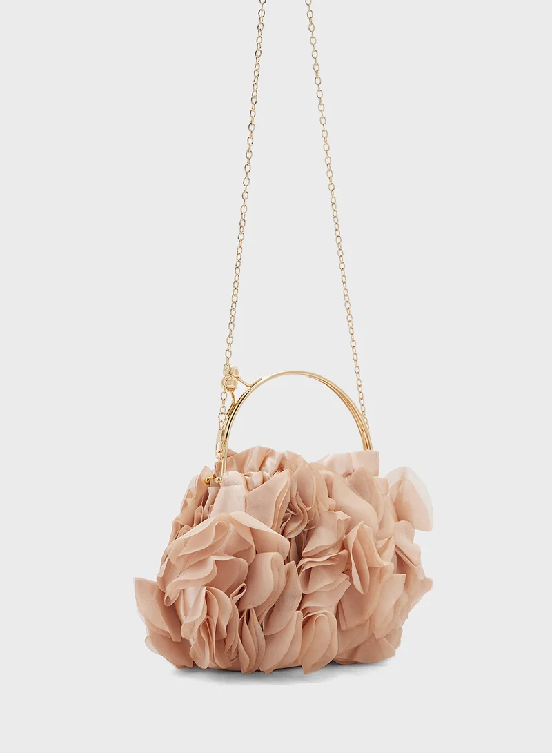 Ginger Boutique Ruffled Clutch Bag