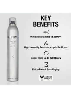 Kenra Professional Kenra Volume Spray 25 80% | Super Hold Finishing & Styling Hairspray | Flake-free & Fast-drying | Wind & Humidity Resistance | All Hair Types | Travel 1.5 oz  - Image 2