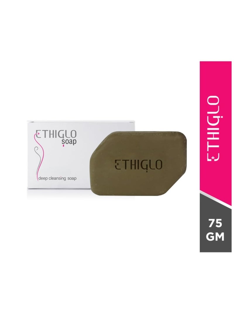 إيثيجلو صابون إيثيجلو للتنظيف العميق لجميع أنواع البشرة | يساعد على تقليل ندبات حب الشباب، والبهتان، والاسمرار، والتصبغات | يترك البشرة ناعمة وملساء | عبوة من قطعتين (75 غرام) - Image 2