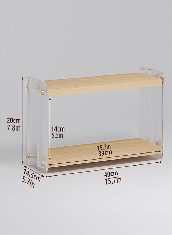 LiTY Coffee Station Organizer 2 Tier Acrylic Home Storage Mugs Hooks for Kitchen Countertops, Coffee Bars, for Placing Mugs, Coffee Beans, Syrup, Cups, Stirrers - Image 3