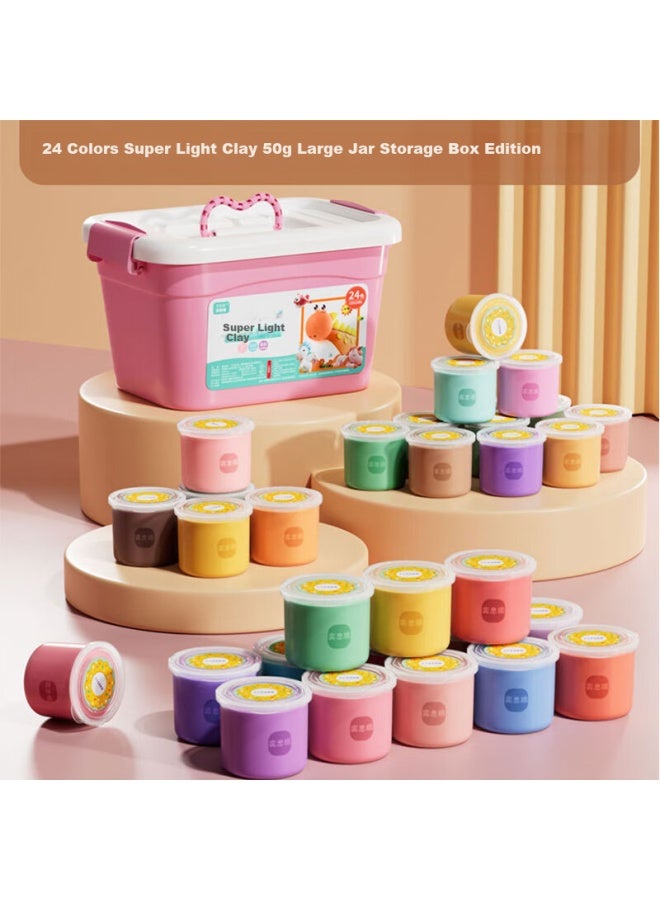 Ysr 24 Colors Super Light Clay Children Non-toxic Large Packaging 36 Colors Modeling Clay Rubber Mud Handmade Diy Toy Clay Box - Image 1