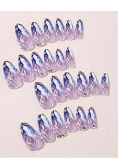 SYNSYB French Tip Press On Nails - Package Soft Gel French Fake Nails Short, Salon-quality Press On Nails, Seamless Glue-on Nails for Woman Nail Art Manicure  - Image 2