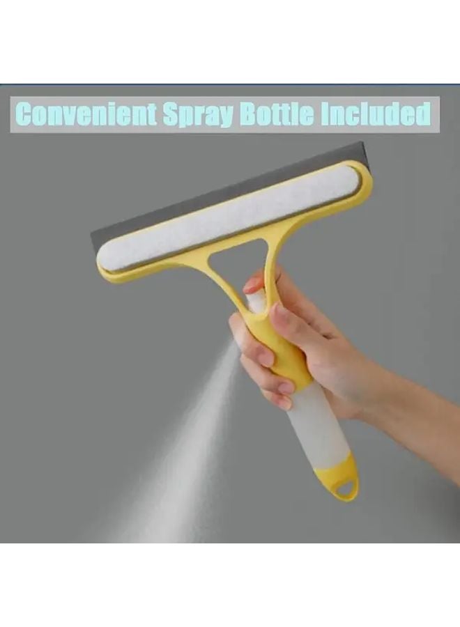 مكشطة ونافذة تنظيف 3 في 1 ممسحة فرشاة أصفر أزرق أبيض بدون خطوط - Image 5