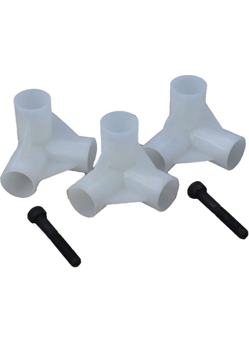 HomeCute Homecute Spaire PVC Angular Socket for Dog House (Socket-3 Pieces, Bolt-2 Pieces)  - Image 2