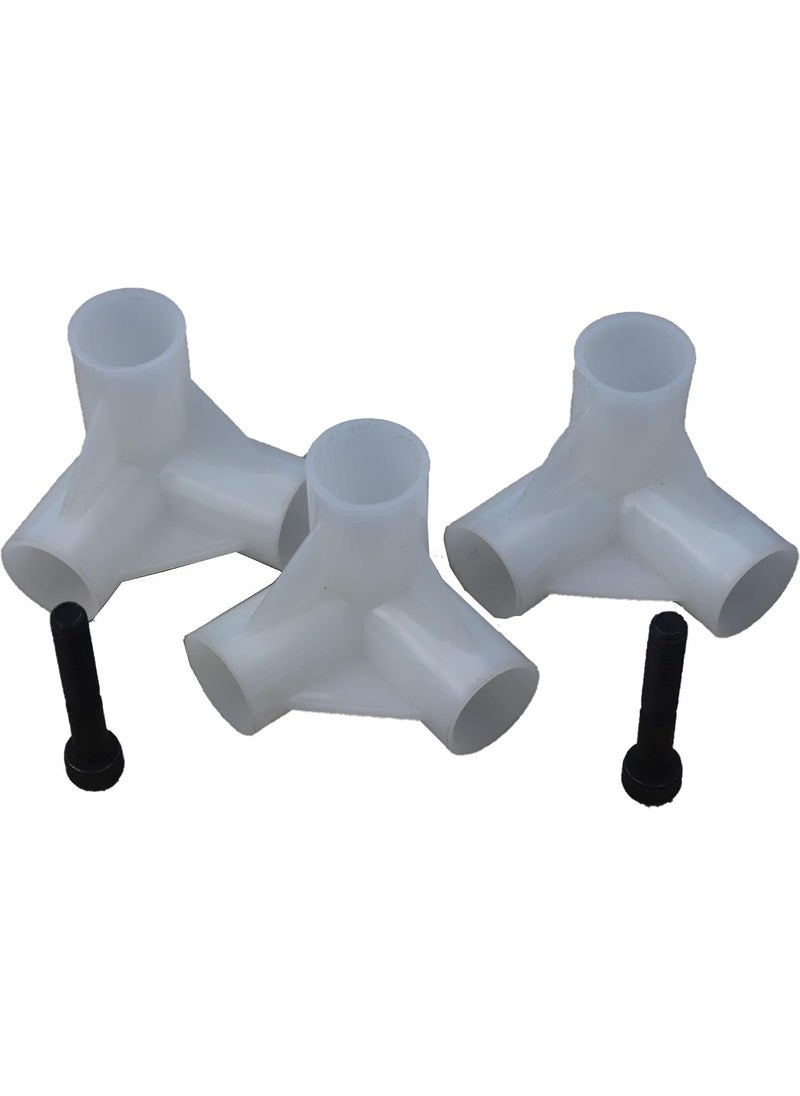 HomeCute Homecute Spaire PVC Angular Socket for Dog House (Socket-3 Pieces, Bolt-2 Pieces)  - Image 3