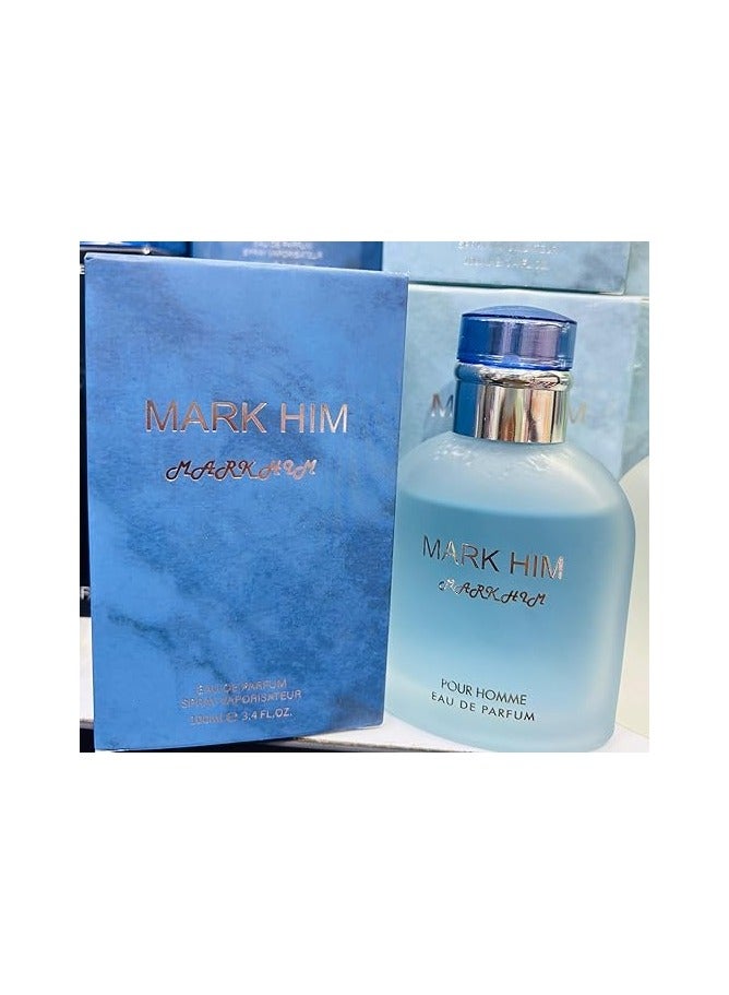 Mark Him Pour Homme Eau de Parfum Spray Vaporisateur Blue Pack Spray 100ml | Bold & Sophisticated Fragrance