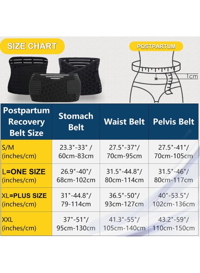 حزام دعم البطن للنساء بعد الولادة ٣ في ١ | مشد خصر للتعافي بعد الولادة | مشد بطن بعد الحمل، داعم للحوض، ولفّ لتنحيف الخصر | قابل للتعديل وجيد التهوية - Image 2