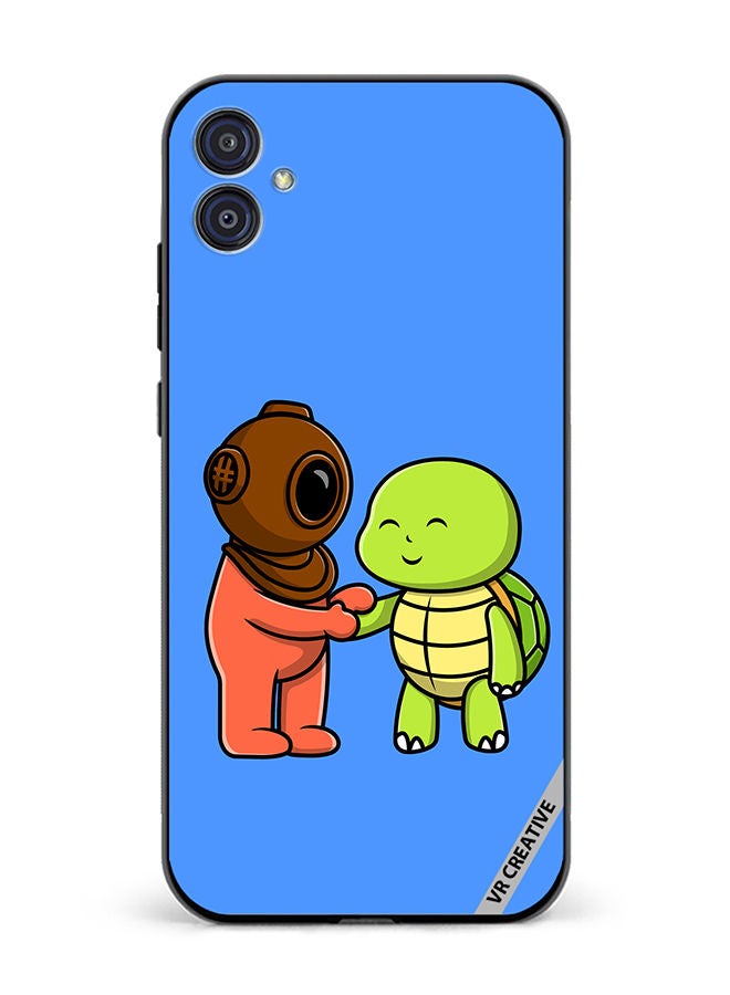 VR CREATIVE Protective Case Cover For Samsung Galaxy M04/F04 Cute Diver Design Multicolour - Image 1
