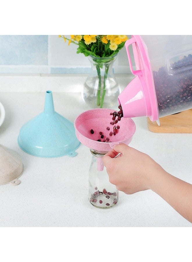 wolpin Wolpin Plastic Funnel for Kitchen Use (Set of 2 Pcs) for Oil Dispenser Transfers to Container Water Juice Ghee, Multifunctional  - Image 2