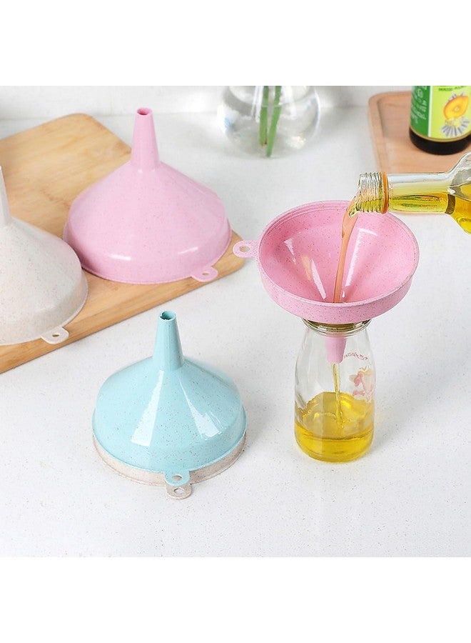 wolpin Wolpin Plastic Funnel for Kitchen Use (Set of 2 Pcs) for Oil Dispenser Transfers to Container Water Juice Ghee, Multifunctional  - Image 1