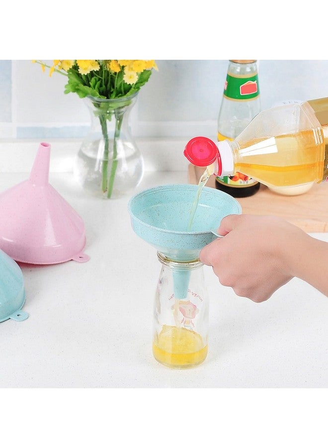 wolpin Wolpin Plastic Funnel for Kitchen Use (Set of 2 Pcs) for Oil Dispenser Transfers to Container Water Juice Ghee, Multifunctional  - Image 5