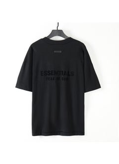 FEAR OF GOD ESSENTIALS V-Neck Tee Casual Fit Xuan Qing Black