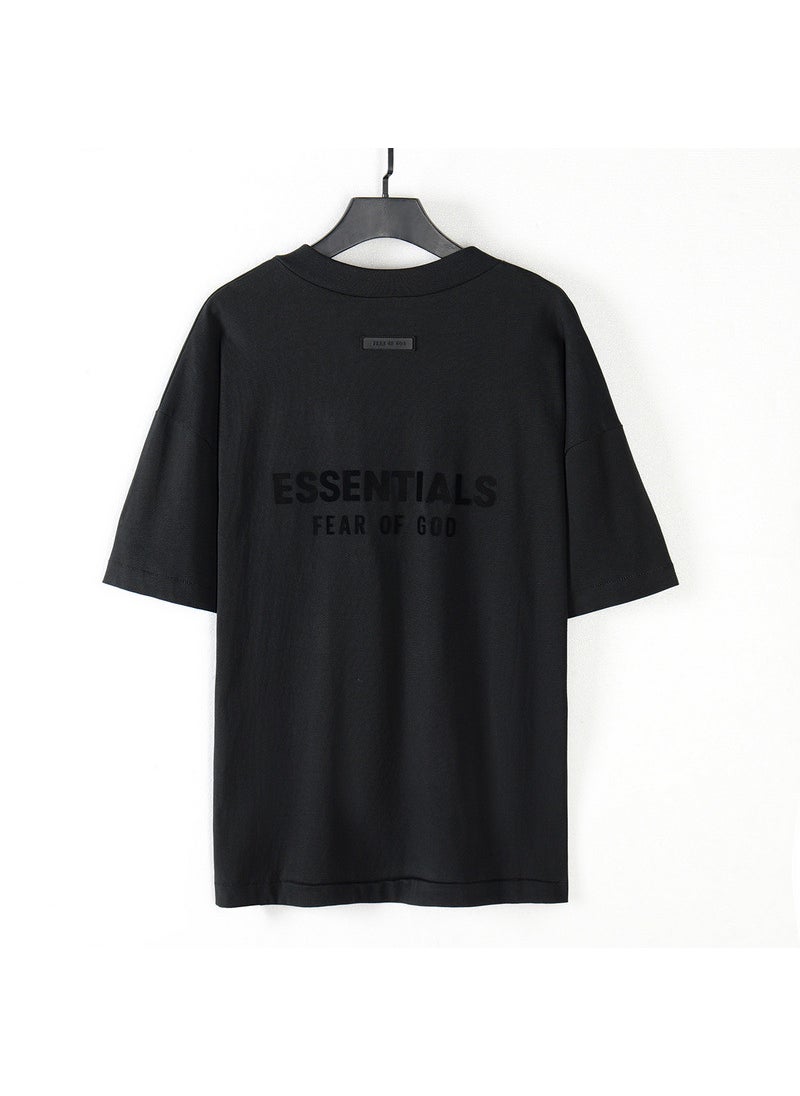 Generic - FEAR OF GOD ESSENTIALS V-Neck Tee Casual Fit Xuan Qing Black - Image 1
