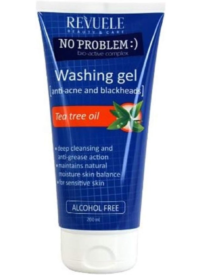 REVUELE No Problem Washing Gel Anti-Acne & Blackheads With Tea Tree Oil - Image 1